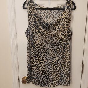 Lane Bryant Leopard Print Sleeveless Top,  Size 18/20